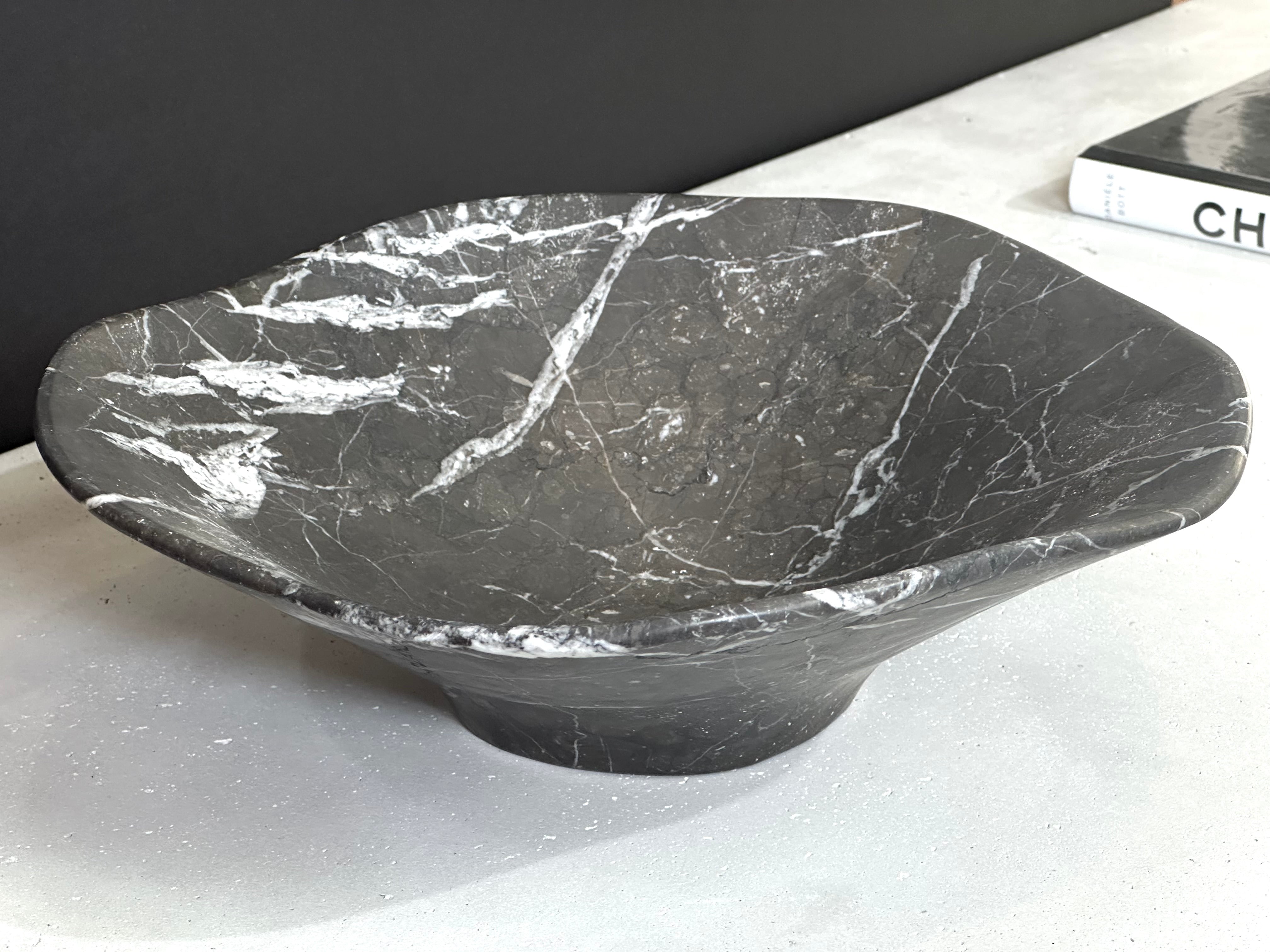 Black Marble Decorative Bowl