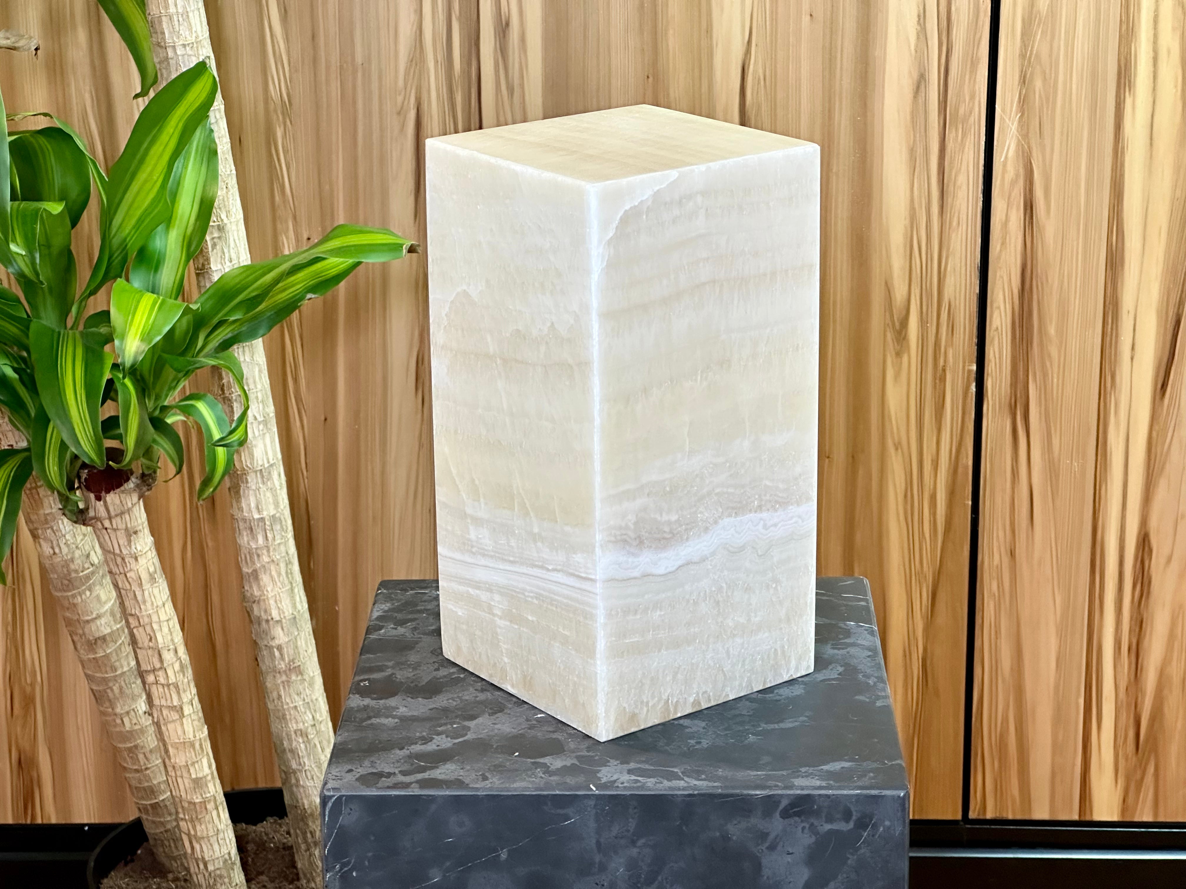 Gold Banded Onyx Lamp