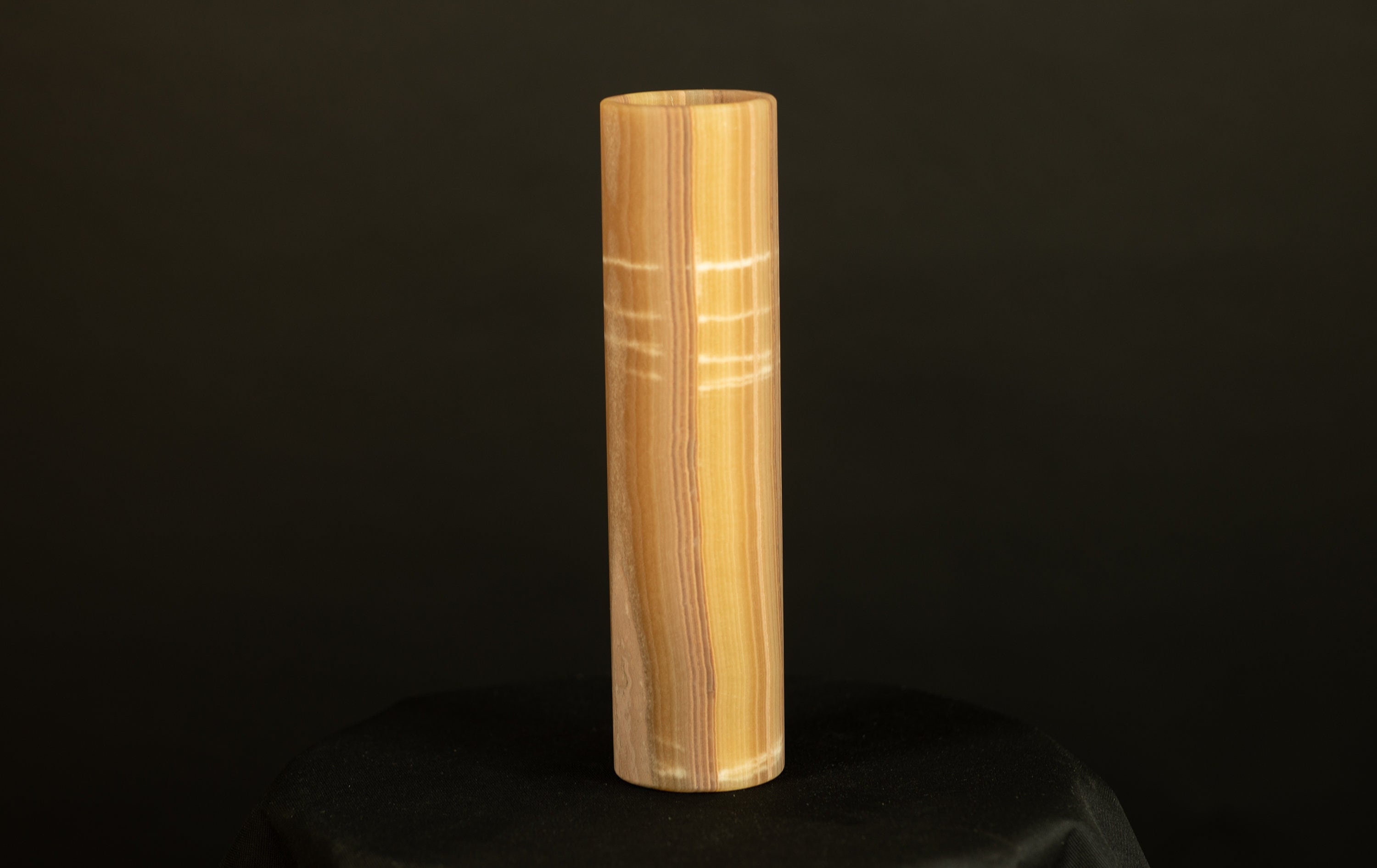 Vertical Brown And Beige Onyx Lamp