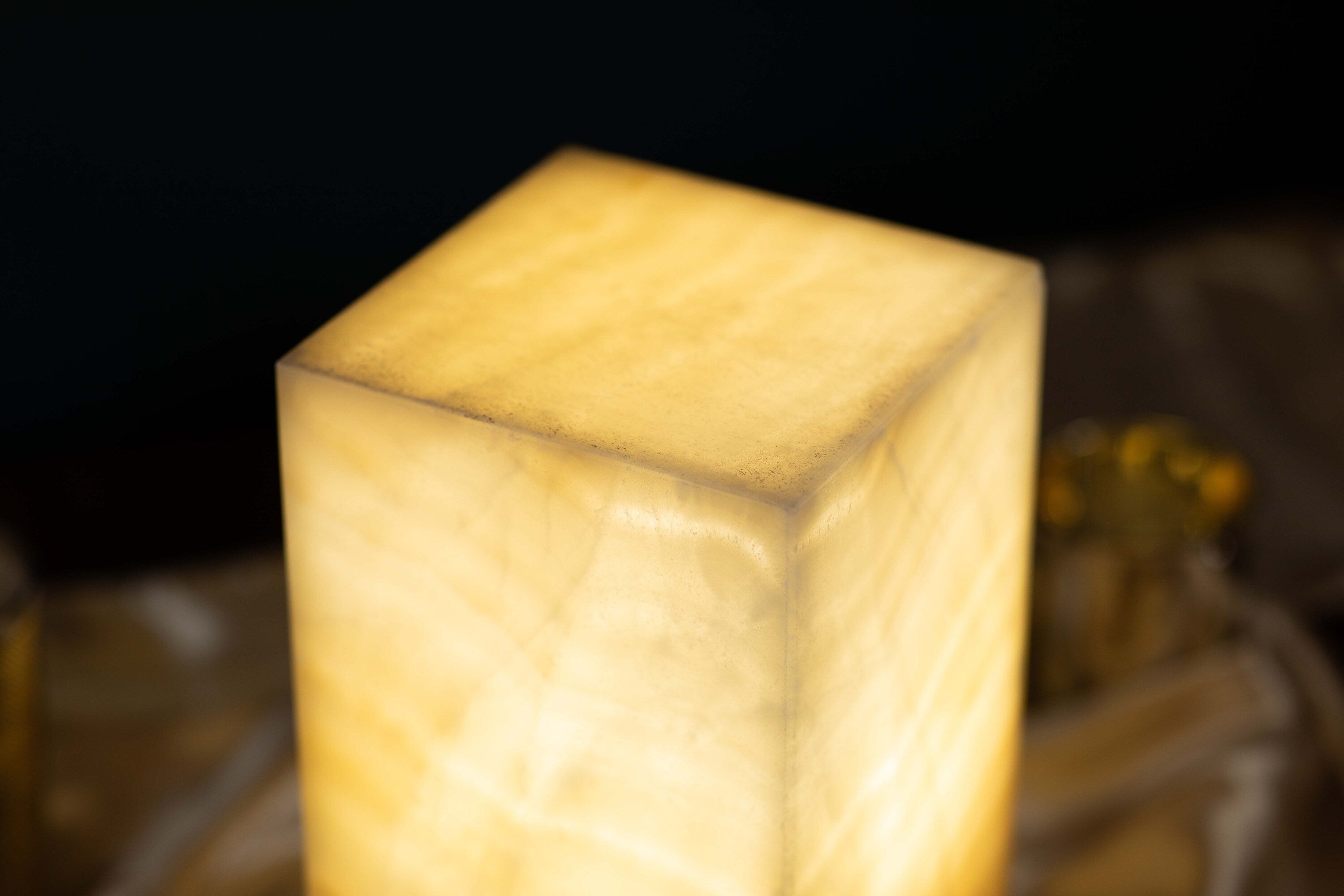 Golden Sunrise Onyx Lamp - 12 Inches Tall