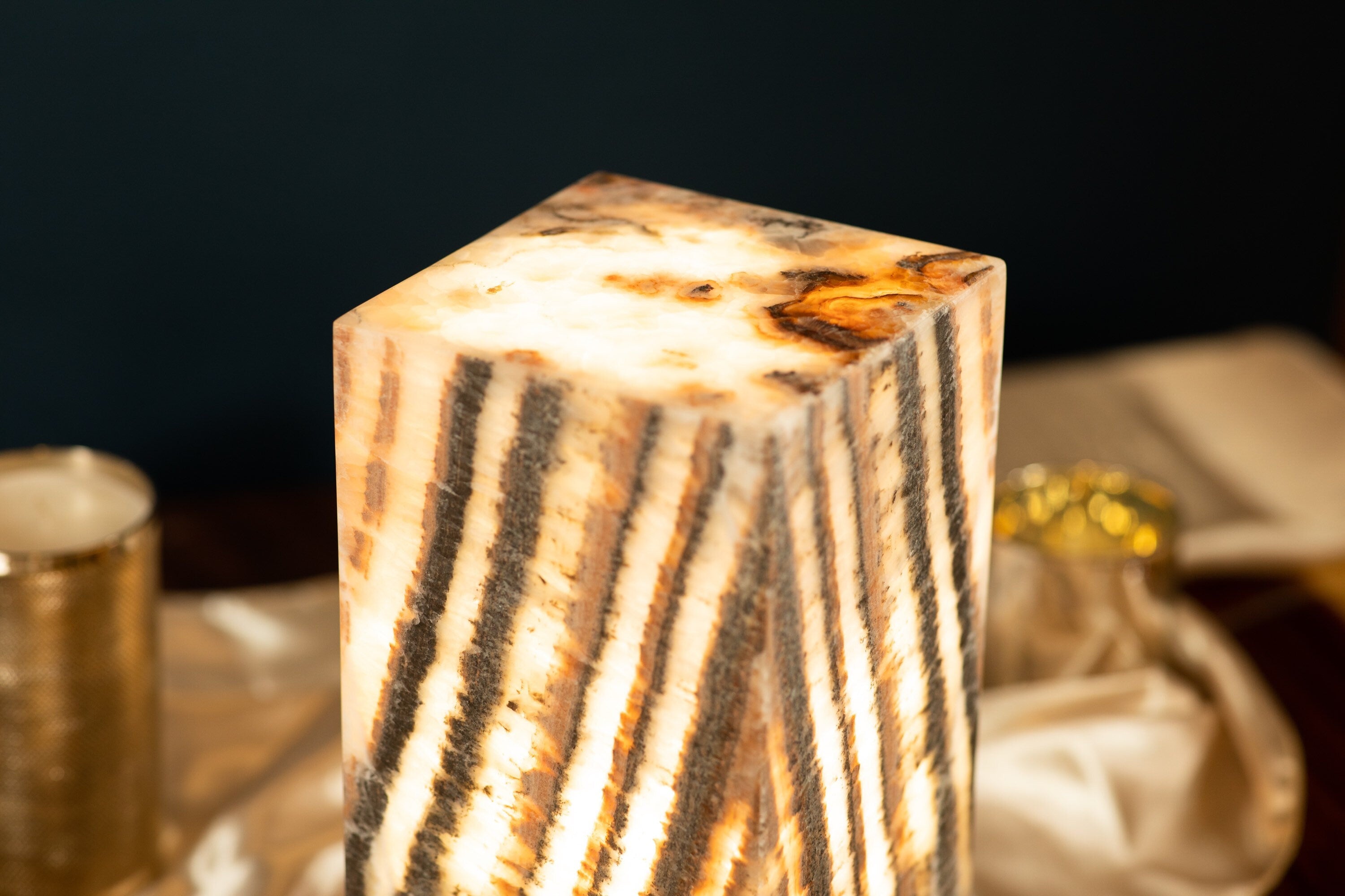Serenity Relaxation - Calcite Crystal Lamp - Handmade - Home & Decor - Chakra Stones