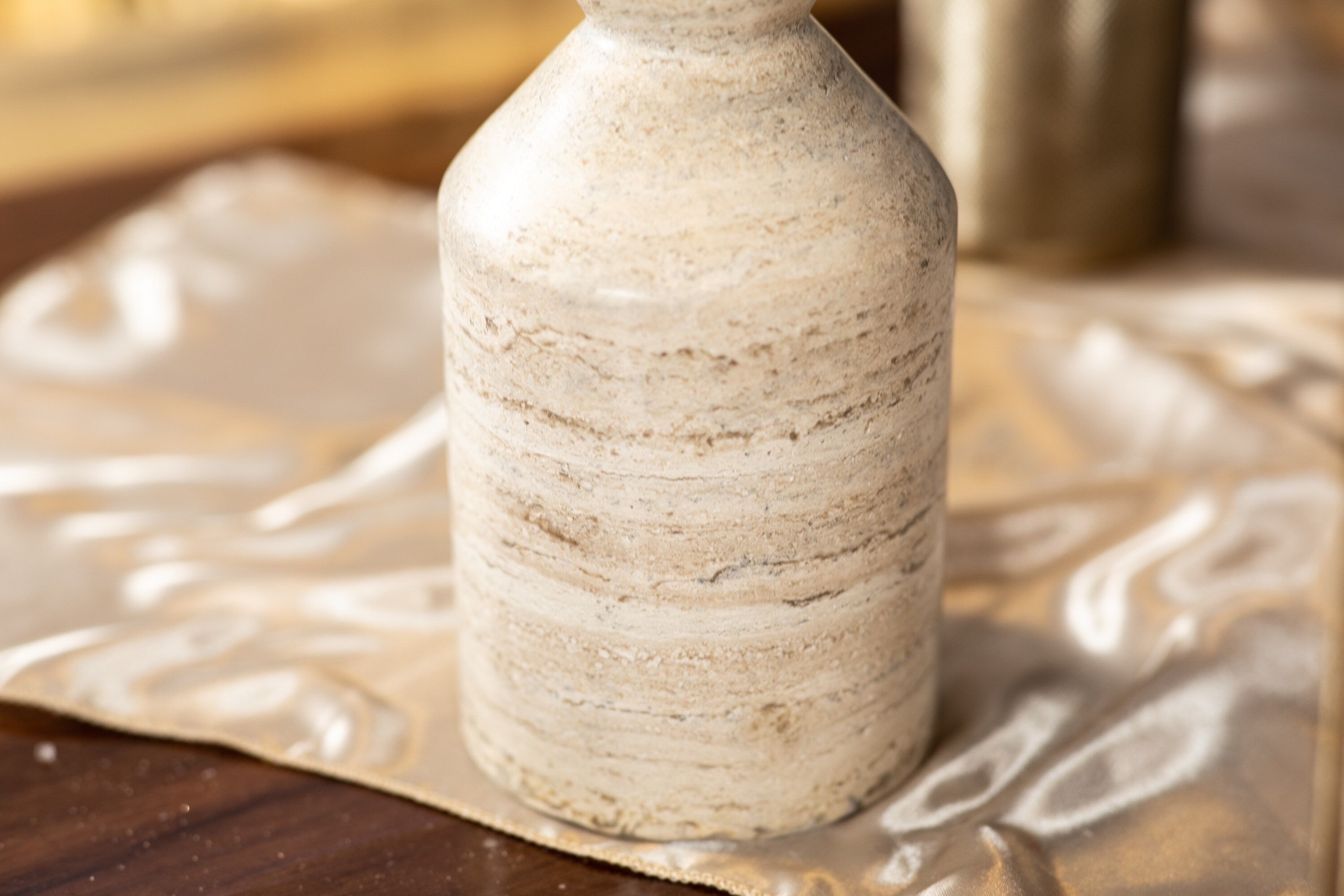 Handcrafted Vase - Real Stone - High Quality - One of a Kind Decor