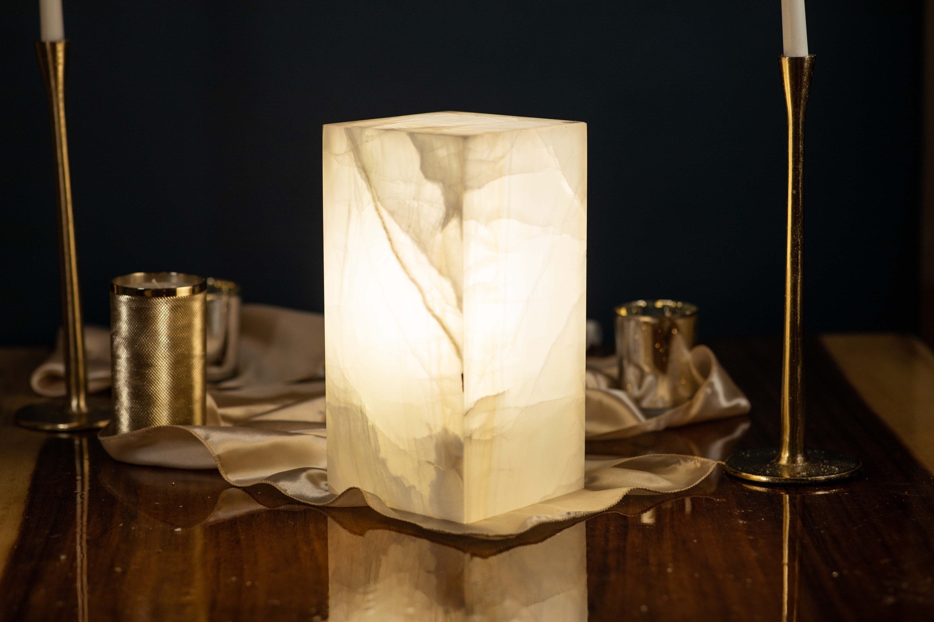 Natural Stone Table Lamps for Mood Lighting - Hand-carved and polished to perfection, they'll bring a touch of nature into your home.