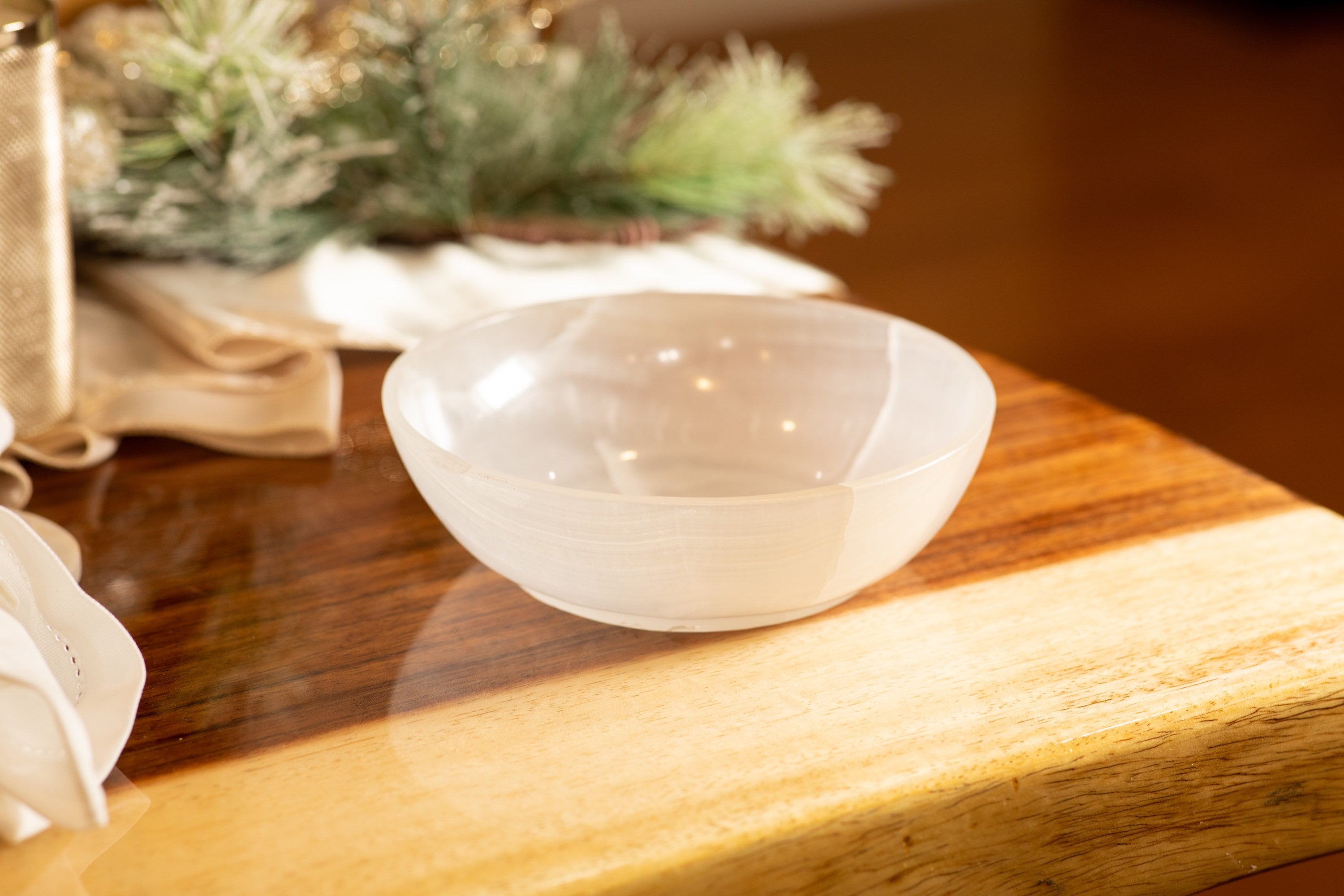 White Onyx Bowl - Decorative - Handcrafted