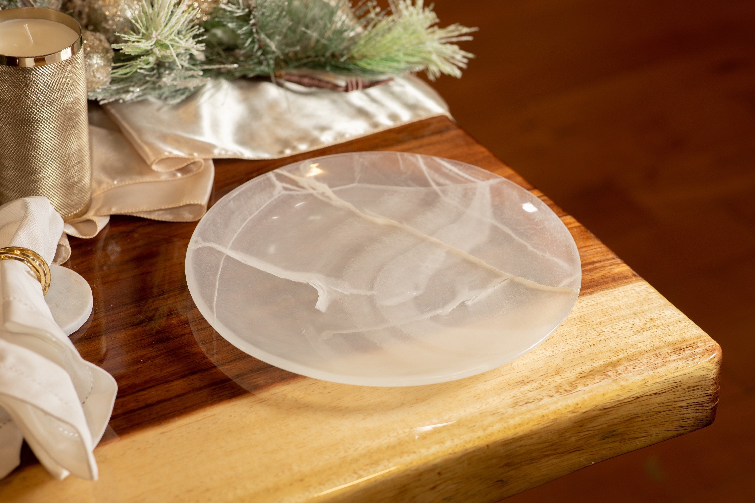Clear Onyx Plate - Luxury Serving - One of a kind