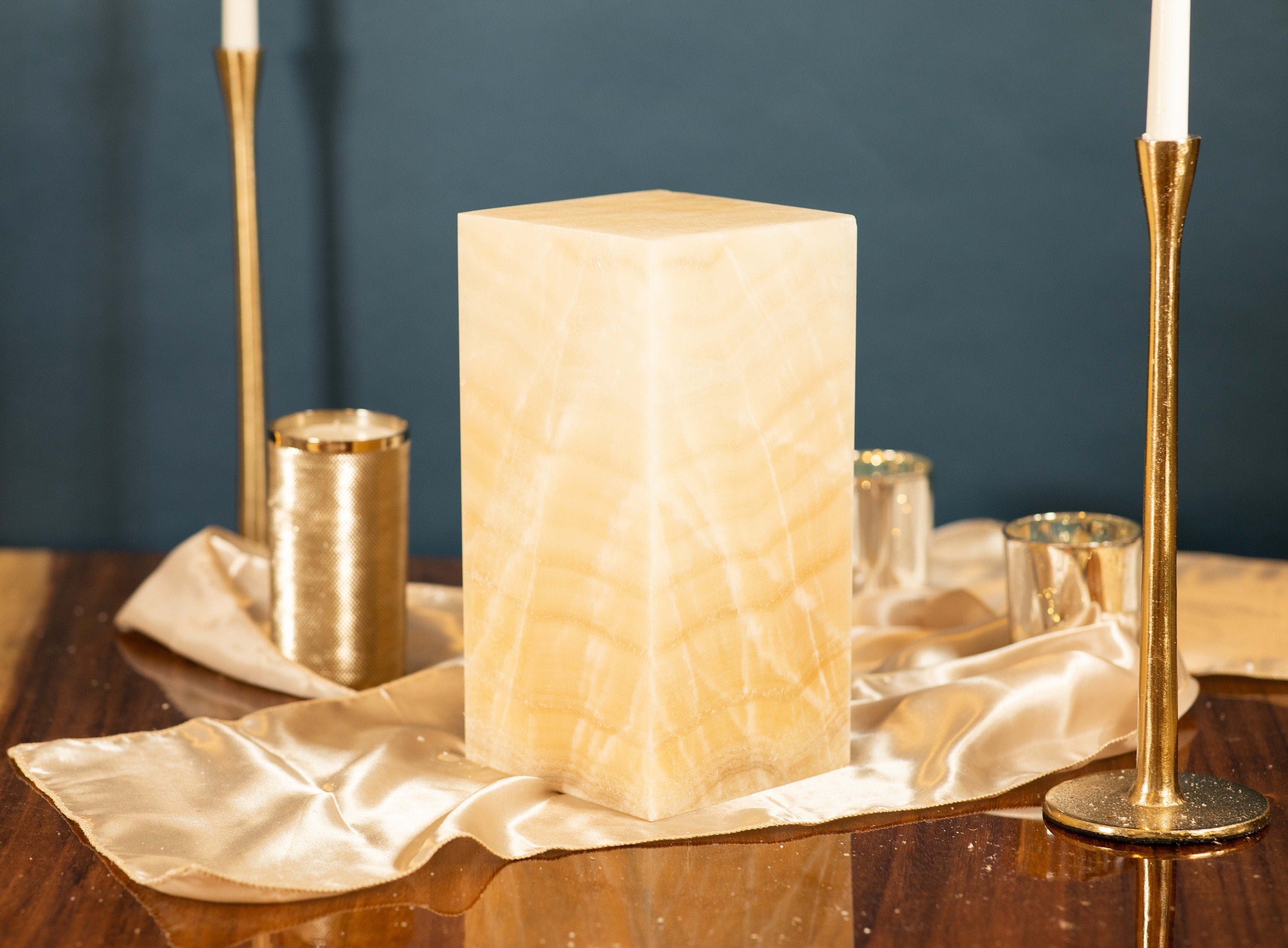 Golden Glow - Onyx Lamp - 12 Inches