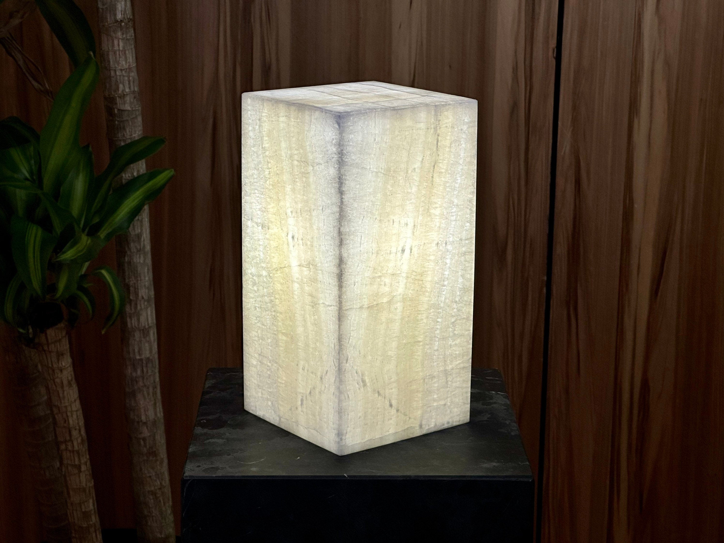 Lightning White Onyx Lamp - Bedside Lamp, Nightlight, Modern Lighting