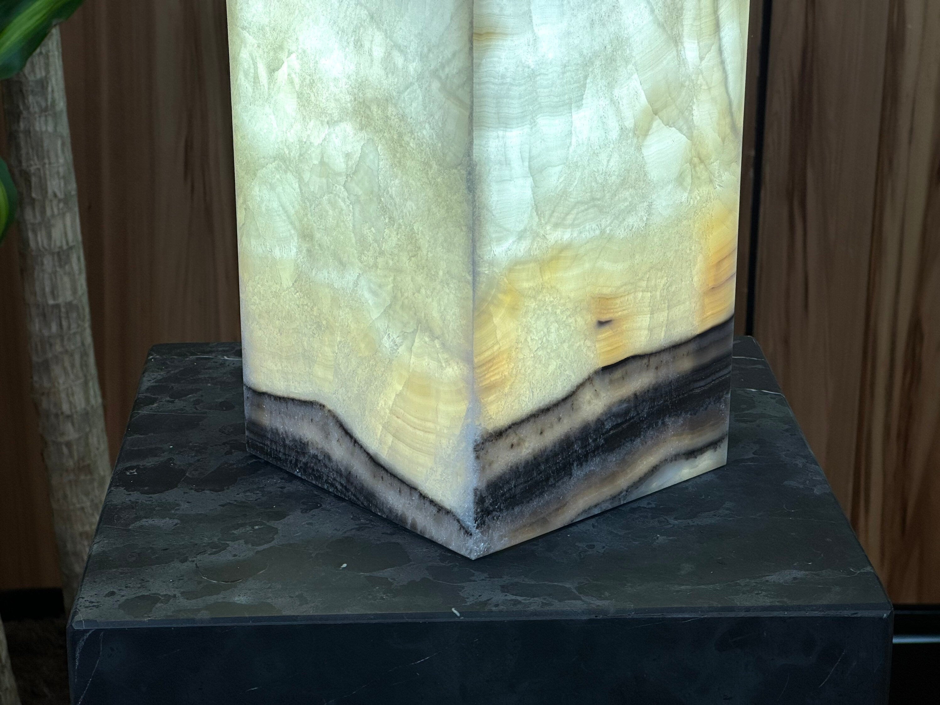 Ethereal Alabaster Lighting Sculpture - Modern Aesthetic - Home Decor - Majestic Centerpiece - Illuminating Lamp