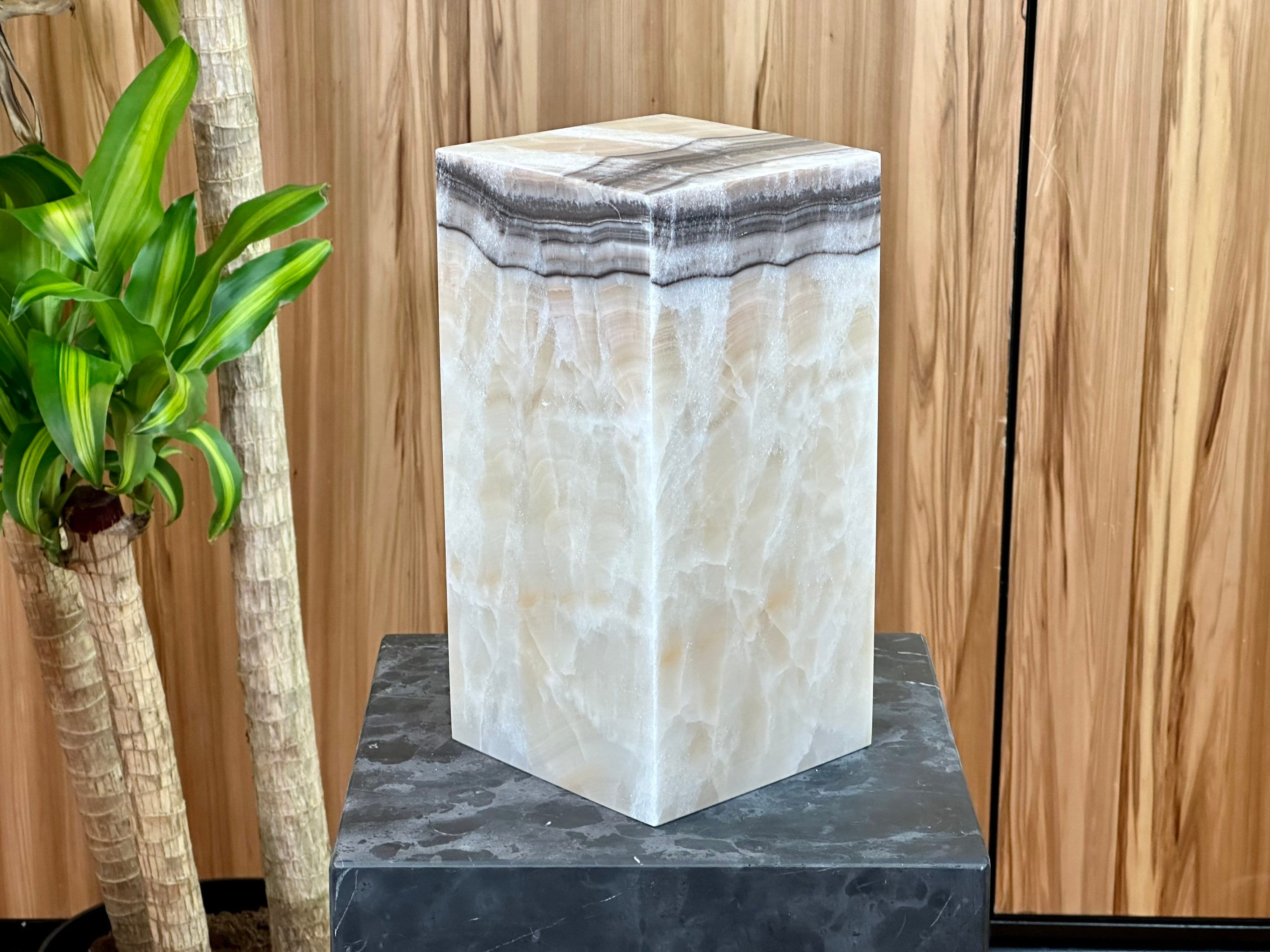 Ethereal Alabaster Lighting Sculpture - Modern Aesthetic - Home Decor - Majestic Centerpiece - Illuminating Lamp